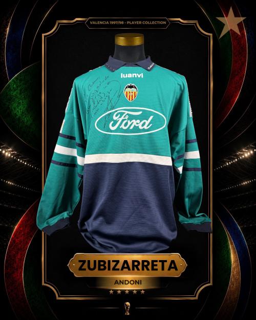 1   -  ANDONI ZUBIZARRETA #1 | 1997/98 VALENCIA | GAME WORN vs ATHLETIC | PLAYER COLLECTION