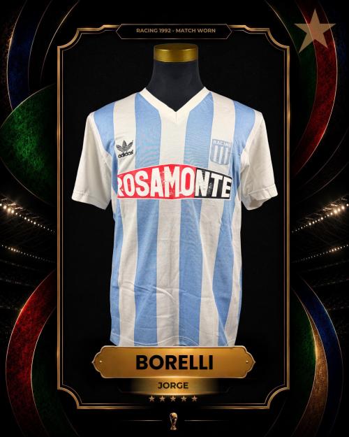 103   -  JORGE BORELLI #2 | 1992 RACING CLAUSURA | MATCH WORN