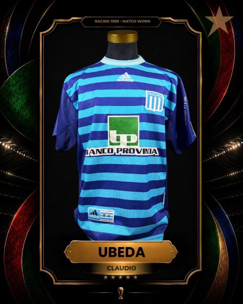 104   -  CLAUDIO ÚBEDA #6 | 1999 RACING APERTURA  | MATCH WORN | PLAYER COLLECTION