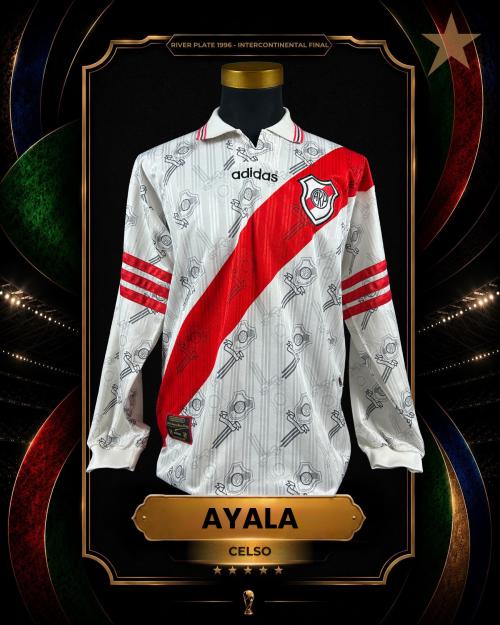 107   -  CELSO AYALA #2 | 1996 RIVER PLATE INTERCONTINENTAL | GAME WORN vs JUVENTUS | PLAYER PROVENANCE