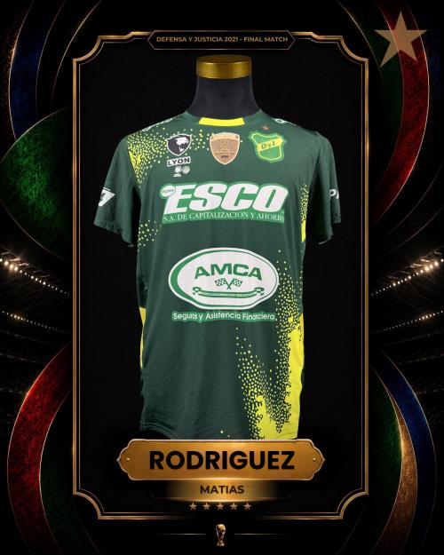 111   -  MATIAS RODRIGUEZ #15 | 2021 DEFENSA Y JUSTICIA RECOPA | FINAL  WORN vs PALMEIRAS | PLAYER COLLECTION
