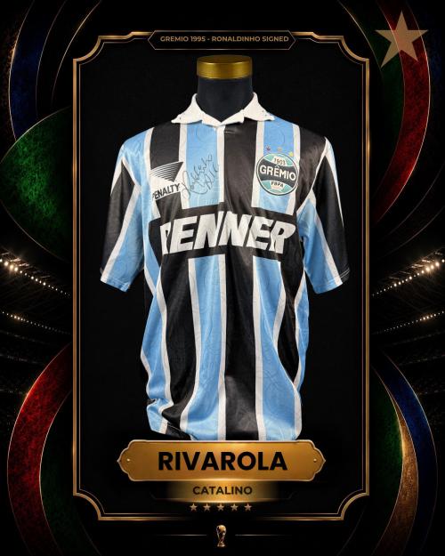 112   -  CATALINO RIVAROLA  #3 | 1995 GREMIO | SIGNED BY RONALDINHO AT PRISION TIME