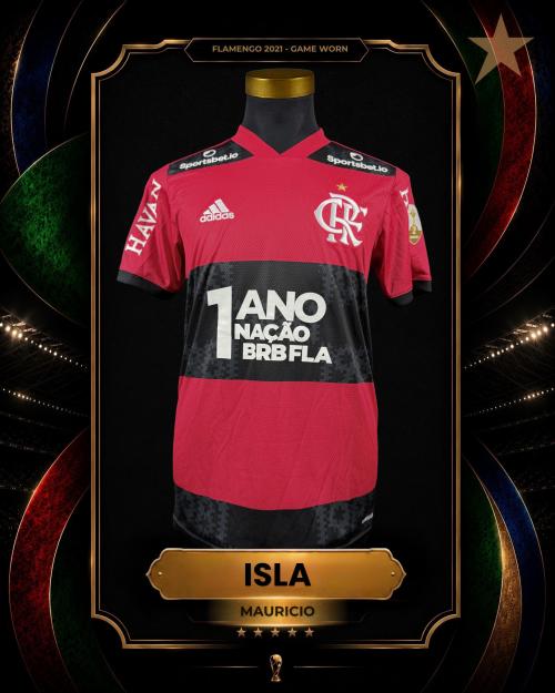 115   -  MAURICIO ISLA #44 | 2021 FLAMENGO LIBERTADORES  | GAME WORN vs DEFENSA Y JUSTICIA | SWAPPED | PLAYER COLLECTION