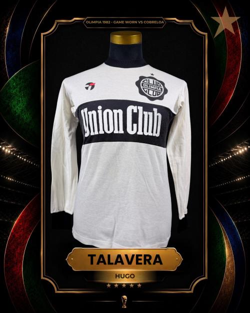 118   -  HUGO TALAVERA #10 | 1982 OLIMPIA LIBERTADORES | GAME WORN vs COBRELOA | PLAYER COLLECTION