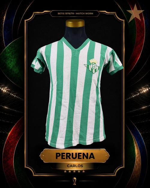 12   -  CARLOS  PERUENA #4 | 1978/79 BETIS | MATCH WORN | PLAYER COLLECTION