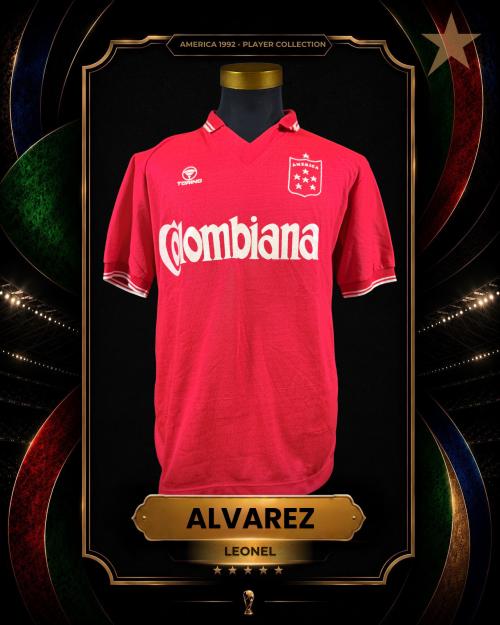 120   -  LEONEL ÁLVAREZ #20 | 1992 AMERICA DE CALI LIBERTADORES CUP | GAME WORN vs U. CATÓLICA | SWAPPED | PLAYER COLLECTION