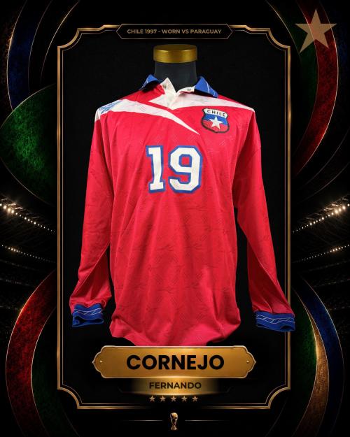 122   -  FERNANDO CORNEJO #19 | 1997 CHILE WCQ | GAME WORN vs PARAGUAY