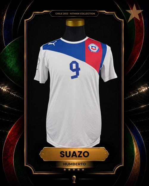 125   -  HUMBERTO SUAZO #9 | 2012 CHILE WCQ | GAME WORN vs VENEZUELA | FIRST HALF | KITMAN COLLECTION