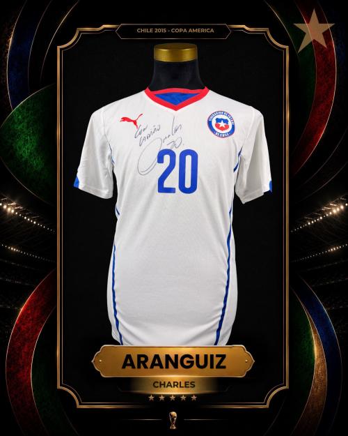 128   -  CHARLES ARANGUIZ #20 | 2015 CHILE AMERICA CUP | MATCH ISSUED | SIGNED