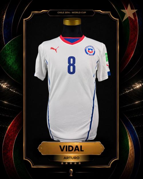 130   -  ARTURO VIDAL #8| 2014 CHILE WORLD CUP | GAME ISSUED vs SPAIN | KITMAN COLLECTION