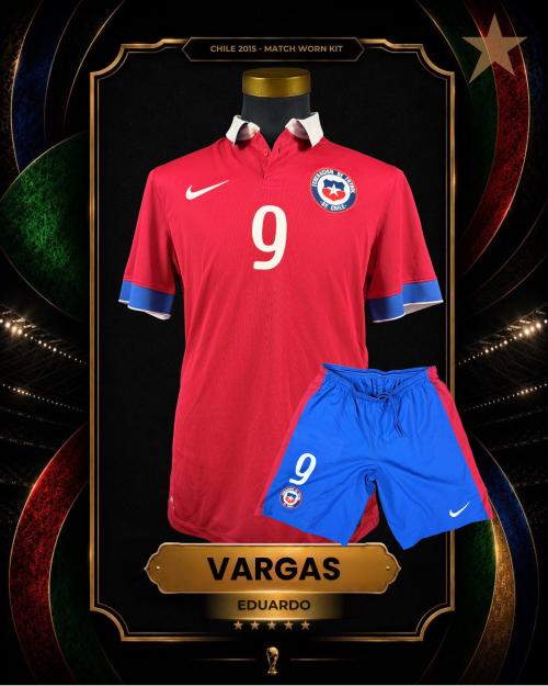 134   -  EDUARDO VARGAS #9 | 2015 CHILE | MATCH ISSUED | FULL KIT