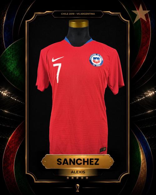 137   -  ALEXIS SANCHEZ #7 | 2019 CHILE | GAME WORN vs ARGENTINA | KITMAN COLLECTION
