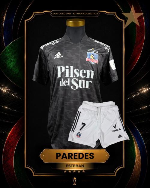 143   -  ESTEBAN PAREDES #7 | 2021 COLO COLO | MATCH ISSUED FULL KIT | KITMAN COLLECTION