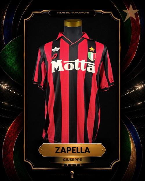 15   -  GIUSEPPE ZAPELLA #13 | 1992 AC MILAN | GAME WORN vs TENERIFE | SWAPPED | PLAYER COLLECTION