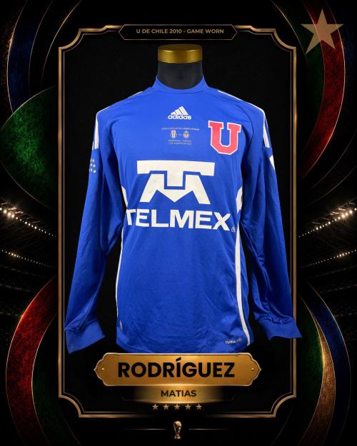 156   -  MATÍAS RODRIGUEZ #5 | 2010 U DE CHILE LIBERTADORES | GAME WORN vs CHIVAS | PLAYER COLLECTION