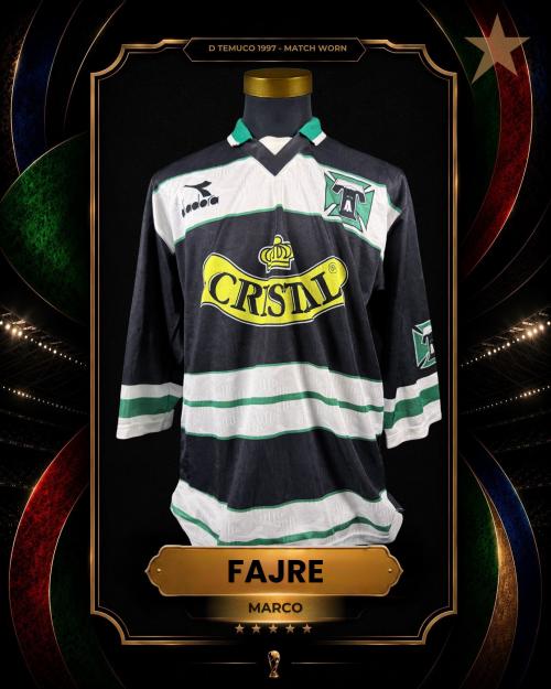 162   -  MARCOS FAJRE #19 | 1997 D.TEMUCO | MATCH WORN