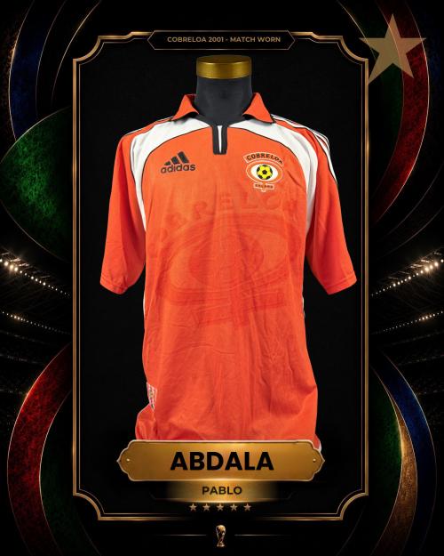 166   -  PABLO ABDALA  #6 | 2001 COBRELOA | GAME WORN vs COQUIMBO | SWAPPED | PLAYER COLLECTION