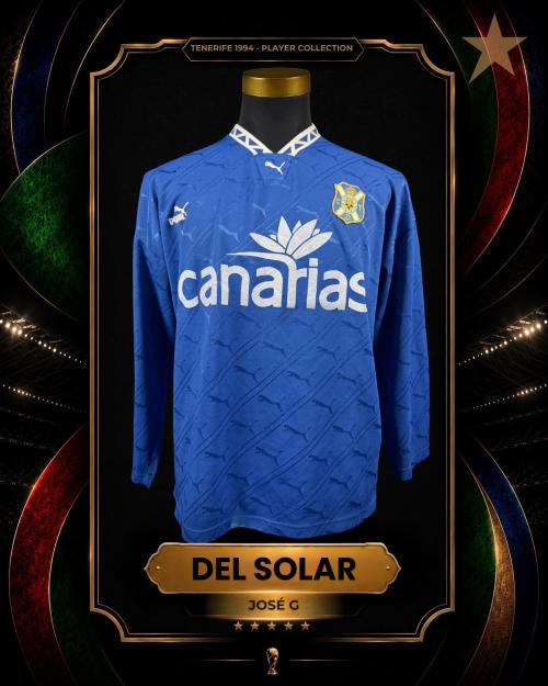 19   -  JOSÉ GUILLERMO DEL SOLAR #5 | 1994 TENERIFE COPA DEL REY | GAME WORN vs REAL MADRID | PLAYER COLLECTION