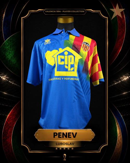 2   -  LUBOSLAV PENEV #9 | 1994 VALENCIA | MATCH ISSUE | PROVENANCE
