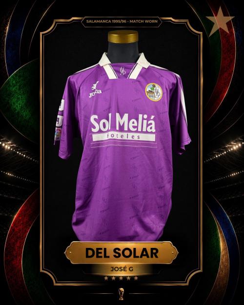 20   -  JOSÉ GUILLERMO DEL SOLAR #20 | 1995/96 U.D SALAMANCA | GAME WORN vs RAYO VALLECANO| PLAYER COLLECTION