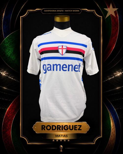 26   -  MATIAS RODRIGUEZ #4 | 2012/13 SAMPDORIA | MATCH ISSUED  | PLAYER COLLECTION