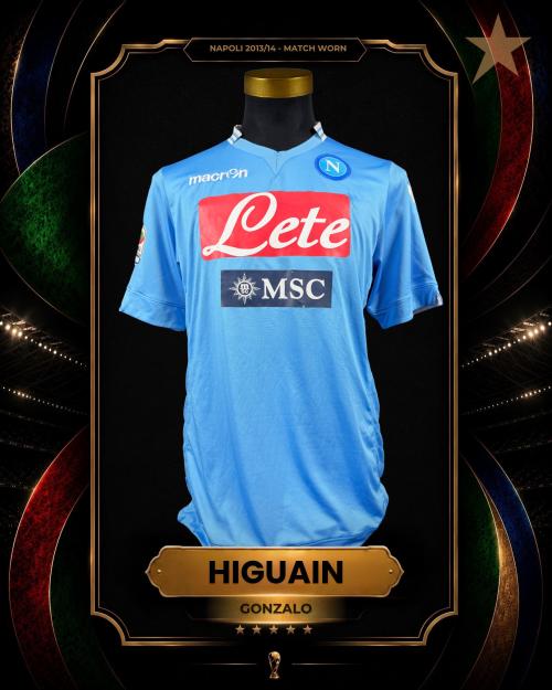 28   -  GONZALO HIGUAIN #9 | 2013/14 NAPOLI | GAME WORN vs SAMPDORIA | SWAPPED | PLAYER COLLECTION