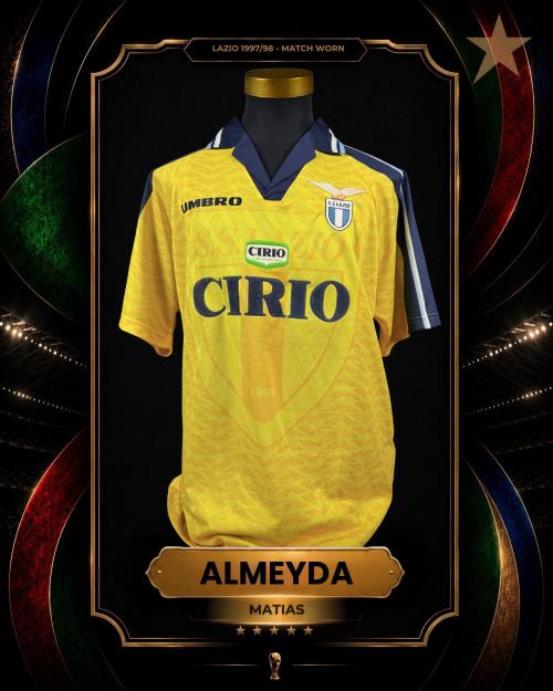 30   -  MATIAS ALMEYDA #25 | 1997 LAZIO | GAME WORN  | SWAPPED | PLAYER COLLECTION
