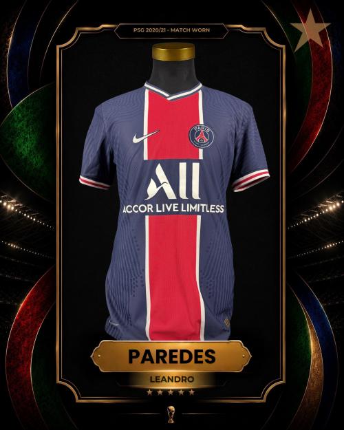 32   -  LEANDRO PAREDES #8 | 2020/21 PARIS SAINT GERMAIN | MATCH WORN