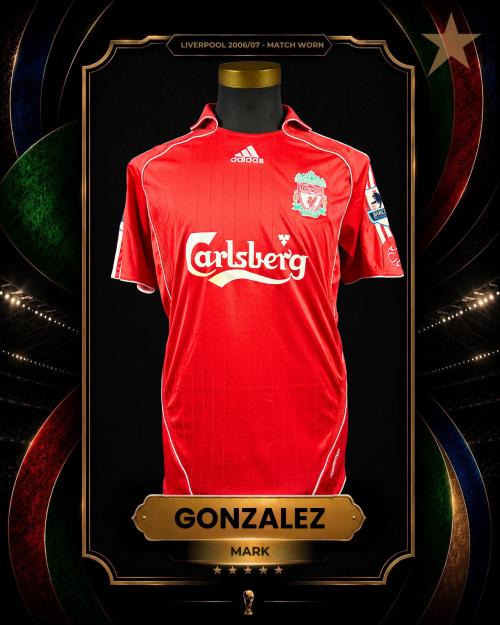 37   -  MARK GONZALEZ #11 | 2006/07 LIVERPOOL  | MATCH WORN | PLAYER COLLECTION