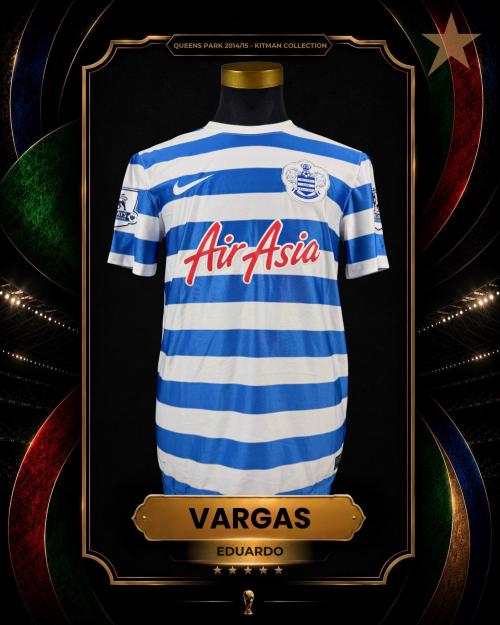 43   -  EDUARDO VARGAS #24 | 2014/15 QUEENS PARK RANGERS | MATCH WORN | KITMAN COLLECTION