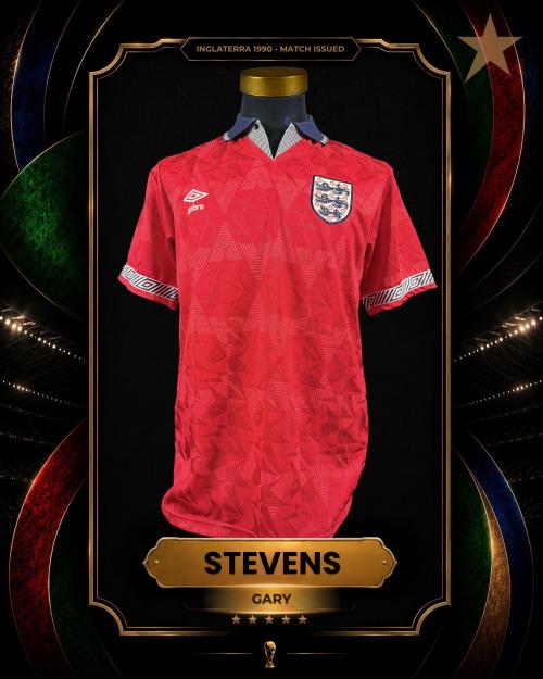 45   -  GARY STEVENS #15 | 1990 ENGLAND | GAME ISSUED vs URUGUAY | PROVENANCE