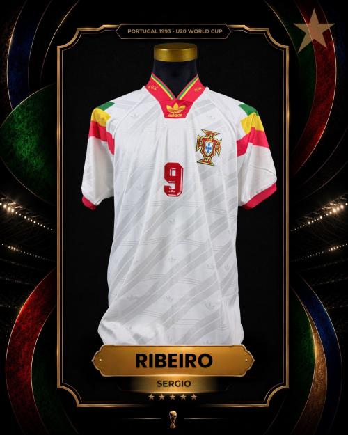 46   -  SERGIO RIBEIRO #9 | 1993 PORTUGAL U-20 WORLD CUP | GAME ISSUED vs URUGUAY | PROVENANCE