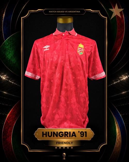 47   -  HUNGARY #15 | 1991 FRIENDLY | GAME ISSUED vs ARGENTINA