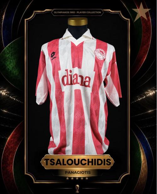 5   -  PANAGIOTIS TSALOUCHIDIS #6 | 1993 OLYMPIAKOS UEFA CUP | GAME WORN vs TENERIFE | SWAPPED | PLAYER COLLECTION