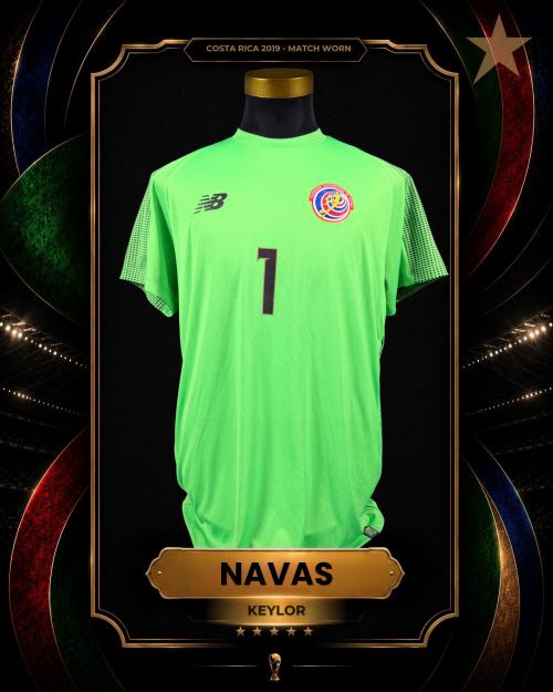 52   -  KEYLOR NAVAS #1 | 2019 COSTA RICA | GAME WORN vs URUGUAY | SWAPPED | PROVENANCE