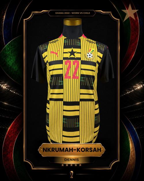 59   -  DENNIS NKRUMAH-KORSAH #22 | 2022 GHANA KIRIN CUP | GAME WORN vs CHILE | KITMAN COLLECTION