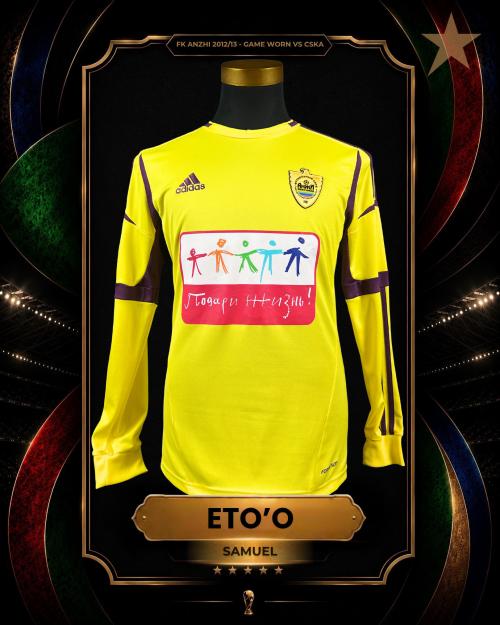 6   -  SAMUEL ETOO #99 | 2012/13 FK ANZHÍ | GAME WORN vs CSKA MOSCOW | COACH COLLECTION