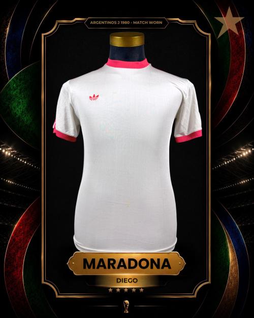 68   -  DIEGO MARADONA #10 | 1980 ARGENTINOS JUNIORS | MATCH WORN | MUSUEM PIECE| PROVENANCE