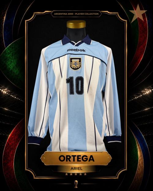 78   -  ARIEL ORTEGA #10 | 2000 ARGENTINA WCQ | GAME WORN vs PERÚ | SWAPPED | PLAYER COLLECTION