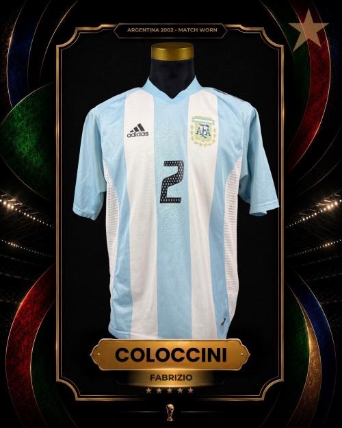 79   -  FABRIZIO COLOCCINI #2 | 2002 ARGENTINA KIRIN CUP | GAME WORN vs JAPAN