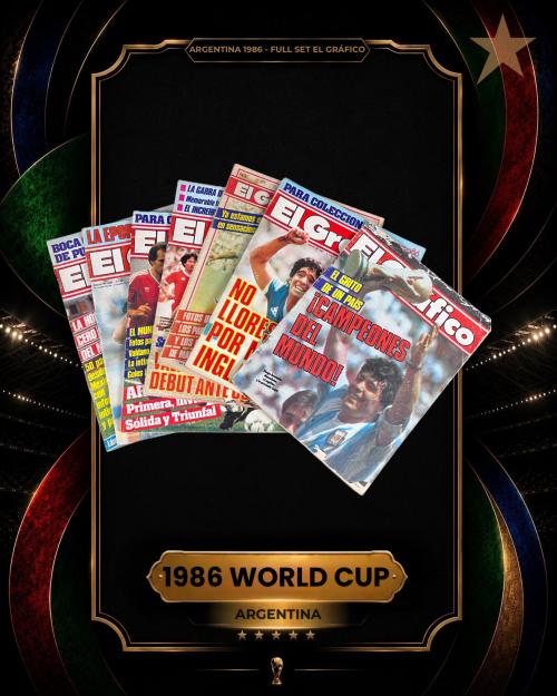80   -  EL GRÁFICO MAGAZINE | 1986 ARGENTINA WORLD CUP | FULL SET | DIEGO MARADONA