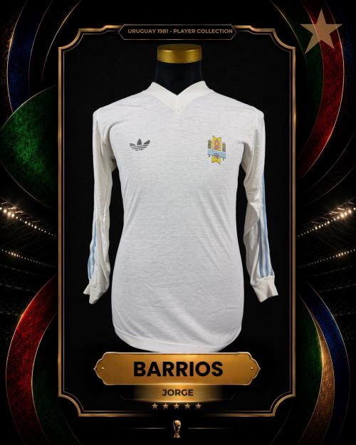 82   -  JORGE BARRIOS #18 | 1981 URUGUAY  | MATCH WORN | PLAYER COLLECTION