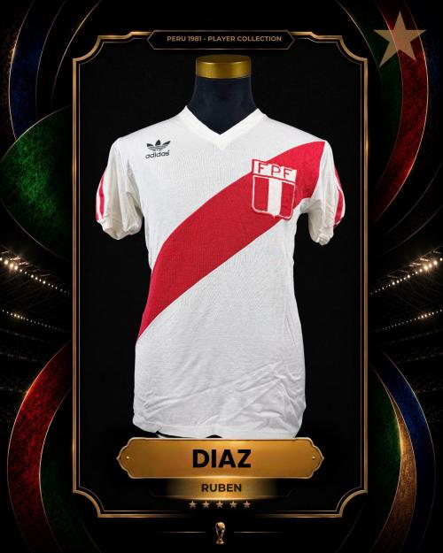 86   -  RUBÉN DÍAZ #15 | 1981 circa PERÚ | MATCH WORN | PLAYER COLLECTION