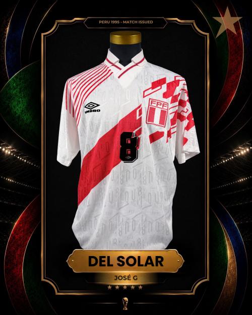 87   -  JOSÉ GUILLERMO DEL SOLAR #8 | 1995/96 PERÚ MATCH ISSUED  | RARE TRANSITION DESIGN | PLAYER COLLECTION