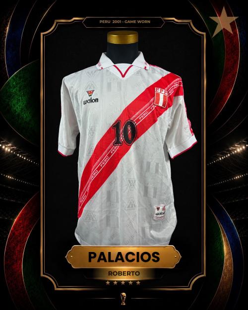 90   -  ROBERTO PALACIOS #10 | 2001 PERÚ WCQ | GAME WORN vs PERÚ | SWAPPED | PLAYER COLLECTION