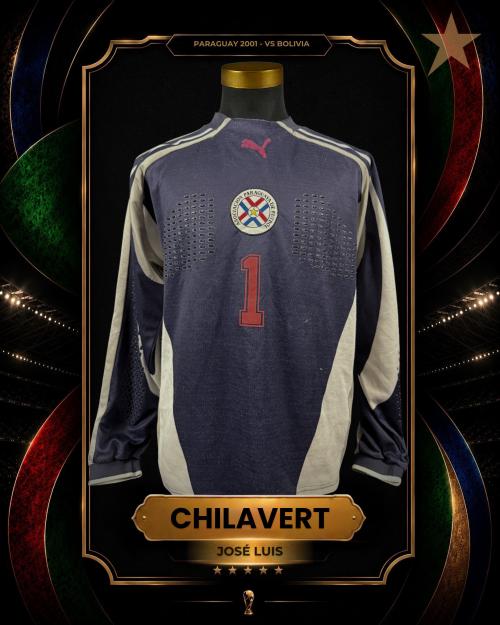 92   -  JOSÉ LUIS CHILAVERT #1 | 2001 PARAGUAY WCQ | 2nd HALF WORN vs BOLIVIA | FREE KICK GOAL