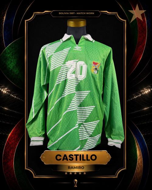 99   -  RAMIRO CASTILLO #20 | 1997 BOLIVIA AMERICA CUP | GAME WORN vs URUGUAY | PROVENANCE