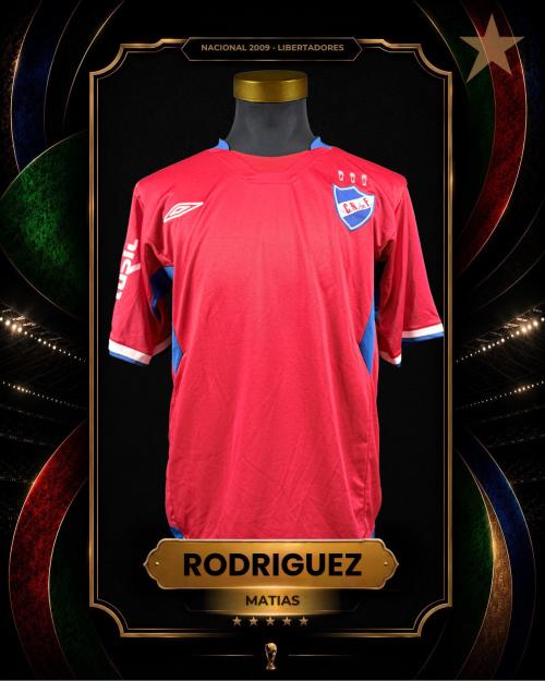 100   -  MATIAS RODRIGUEZ #6 | 2009 NACIONAL LIBERTADORES | GAME WORN vs RIVER PLATE | PLAYER COLLECTION