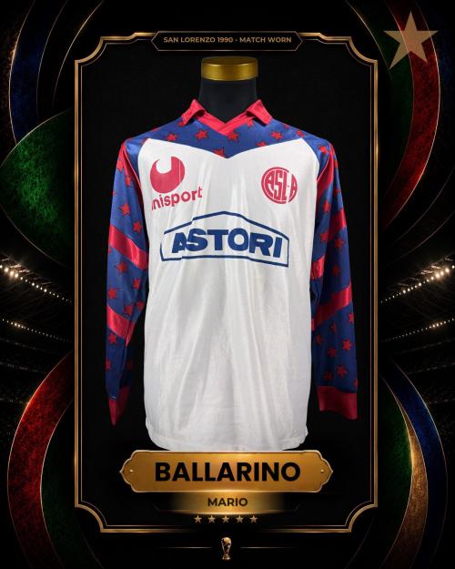 102   -  MARIO BALLARINO #6 | 1990 AP SAN LORENZO | MATCH WORN