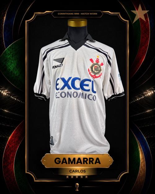 121   -  CARLOS GAMARRA #4 | 1998 CORINTHIANS | MATCH WORN | PLAYER PROVENANCE